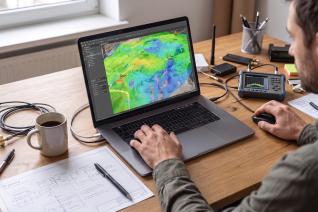 rf engineer workspace with planning software